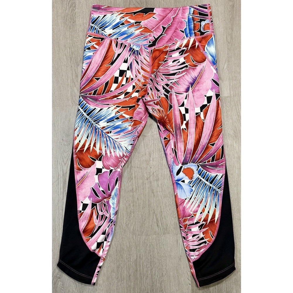 Nike Dri-FIT Icon Clash One Floral Hi-Rise Boho Leggings Size L Capri Comfort - Picture 9 of 11